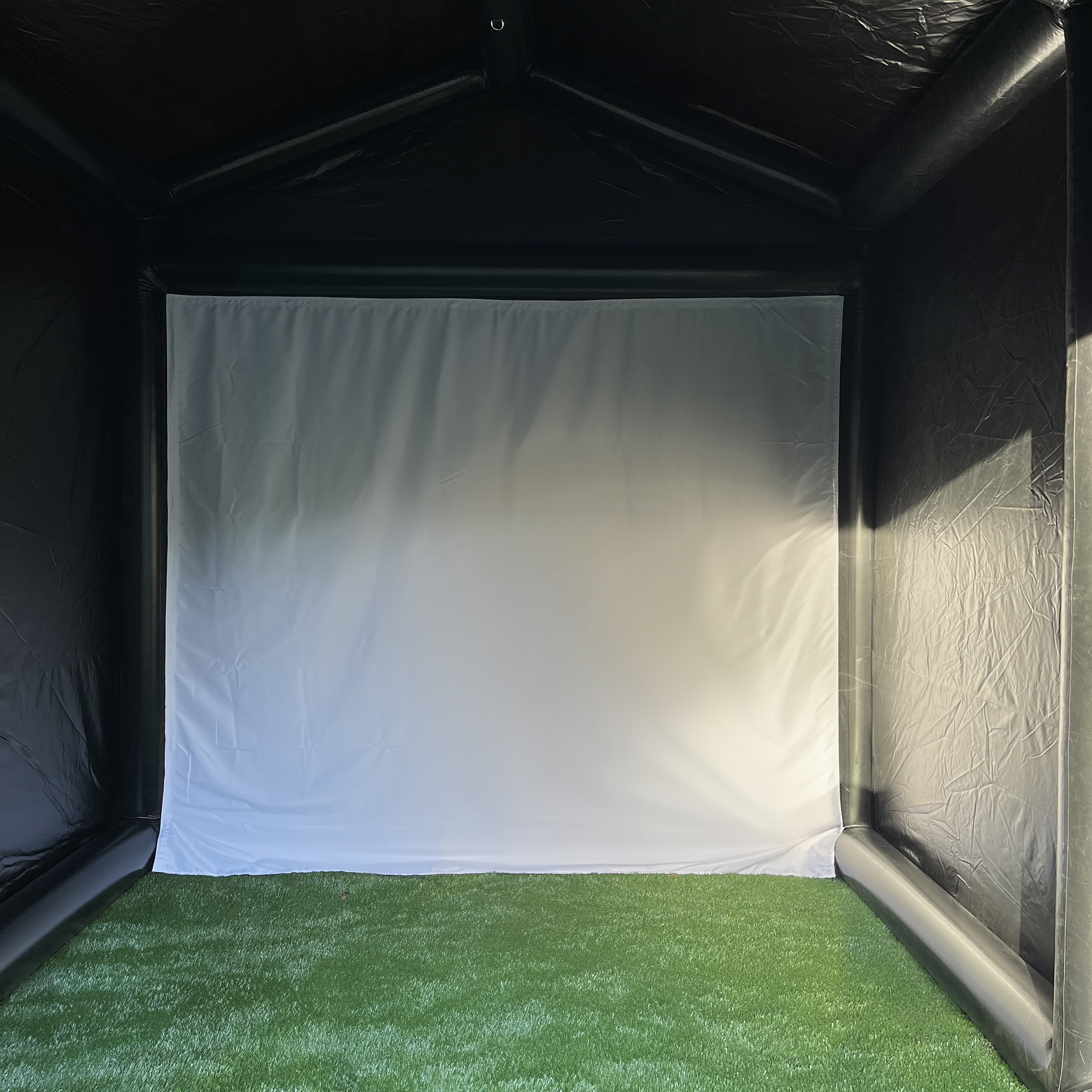 Golf Simulator Inside the Enclosure